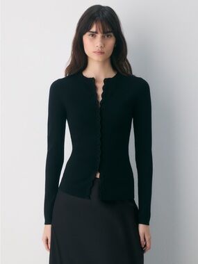 NWT - Aritzia Wilfred Shelly Cardigan - Wonder Yarn - Size XXS - Black